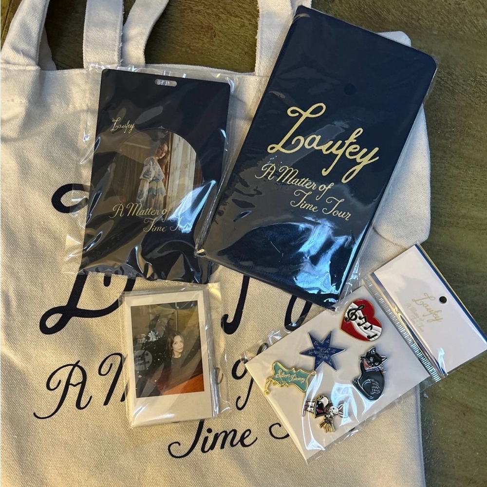 Navy Tote Bag and Accessories Set